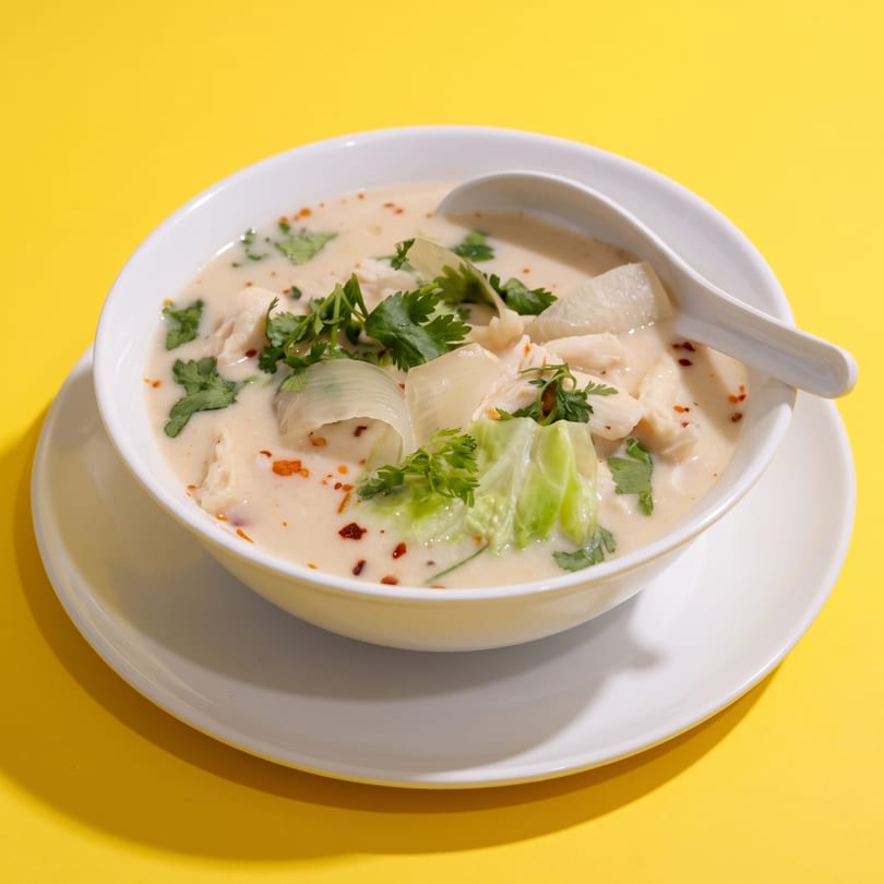 Tom kha coconut chicken soup